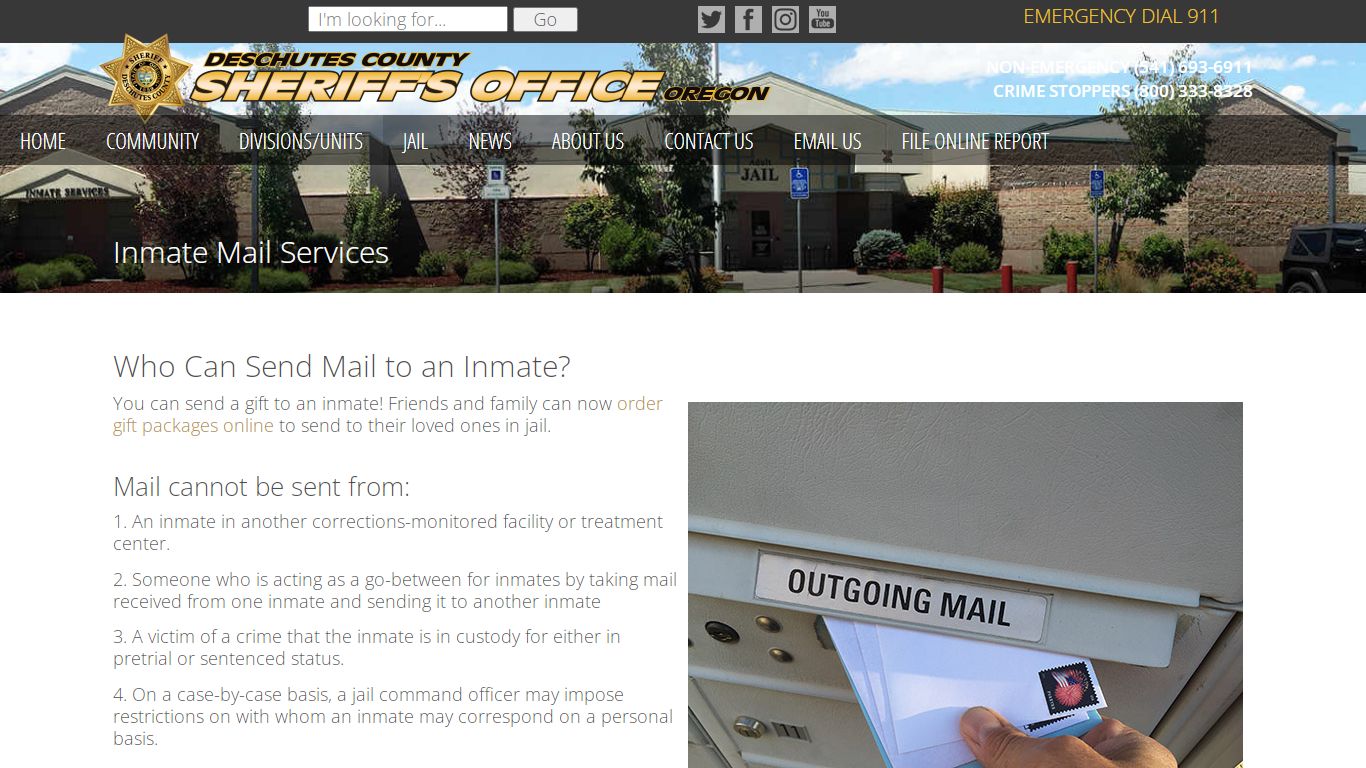Inmate Mail Services | Deschutes County Sheriff's Office ...